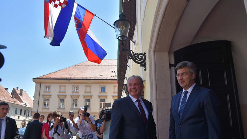 Predsjednik Vlade Plenković s predsjednikom Slovačke Republike Kiskom